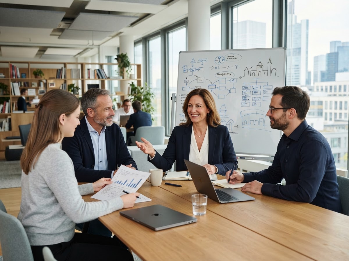 Trino Valorio analysts reviewing AI-generated market data on screen